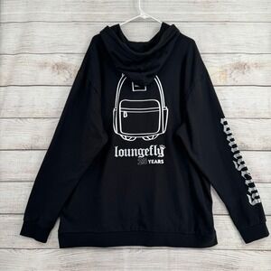 Loungefly Hoodie Womens 2X Black 25 Years Anniversary Graphic Mini Backpack